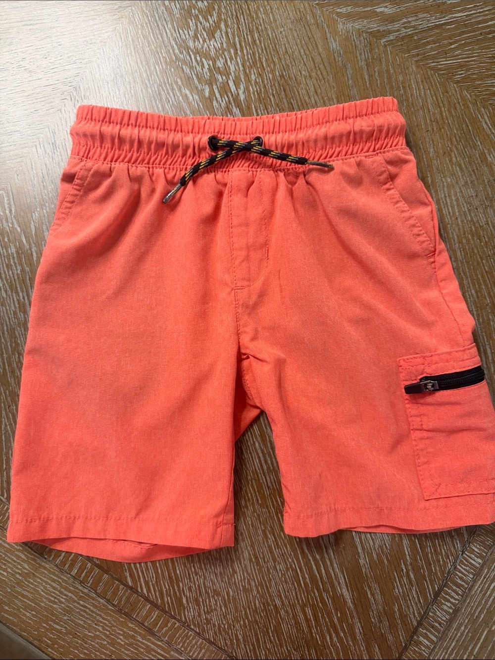 Kids' Coral Pull-On Shorts with Zip Pocket